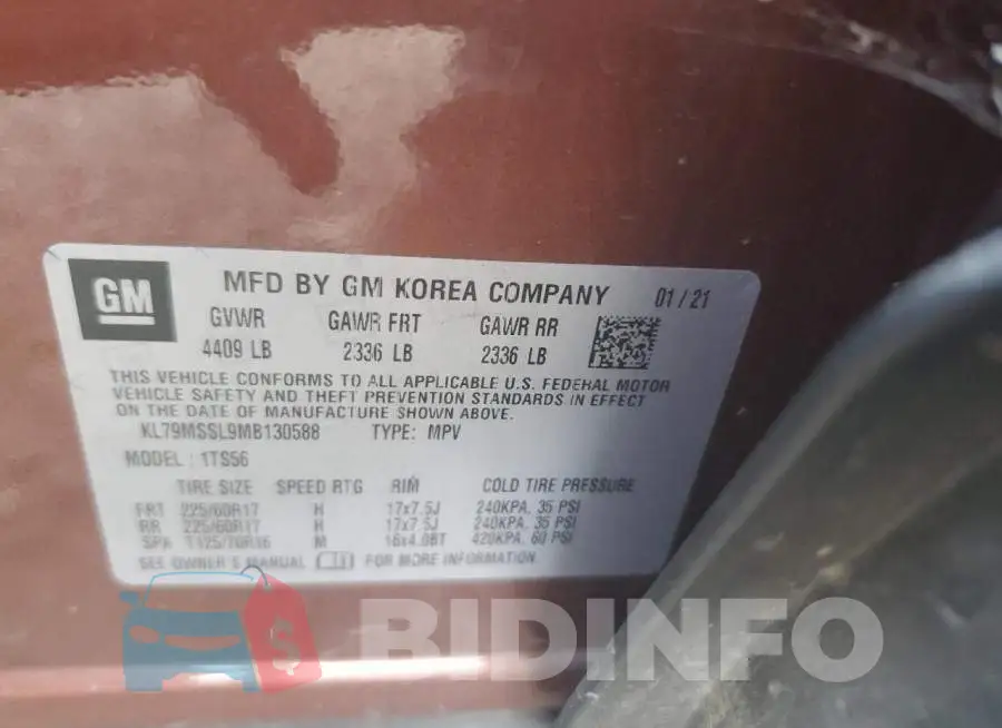 KL79MSSL9MB130588 Photo# 13