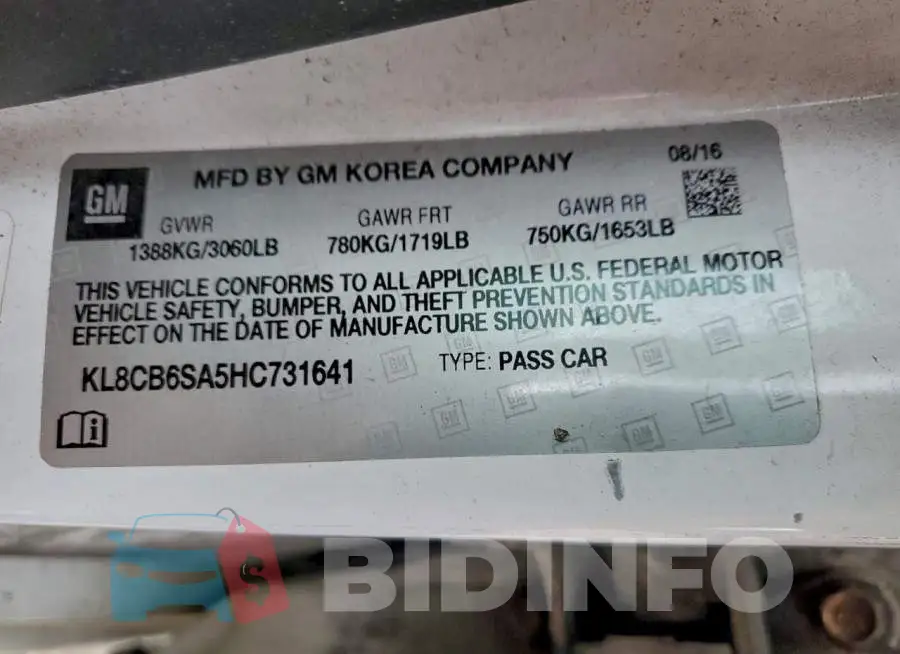 KL8CB6SA5HC731641 Photo# 13