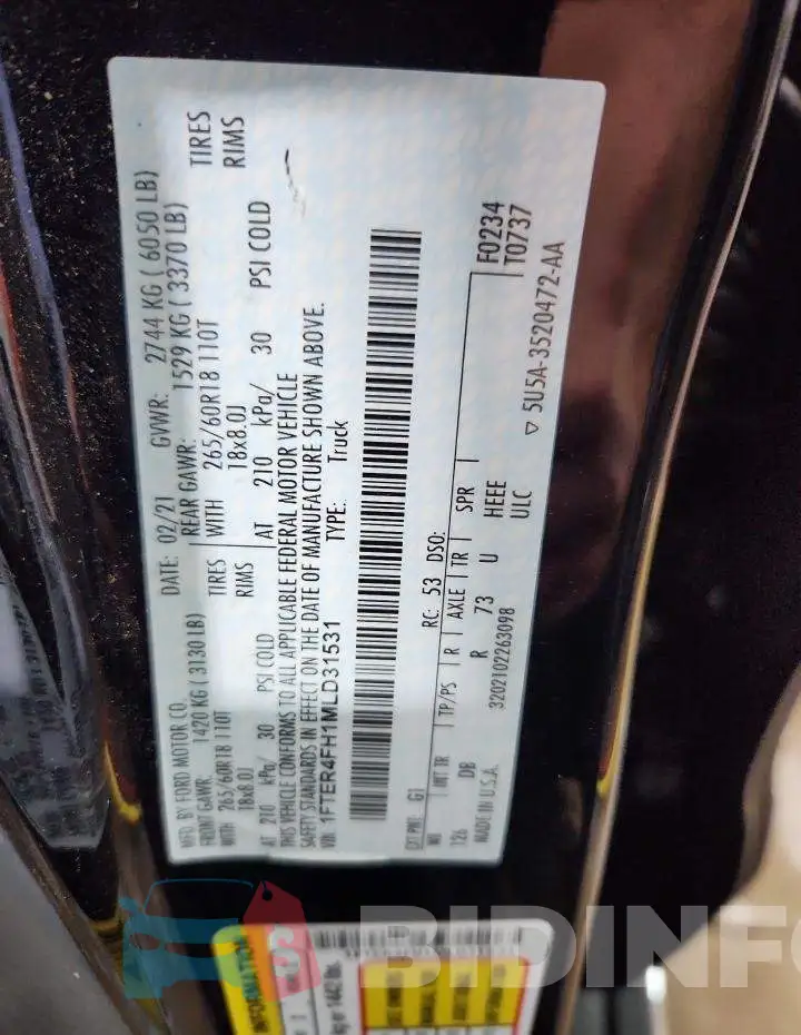1FTER4FH1MLD31531 Photo# 12
