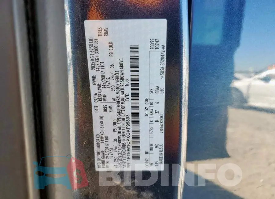 1FTEW1CPXGKF95893 Photo# 12