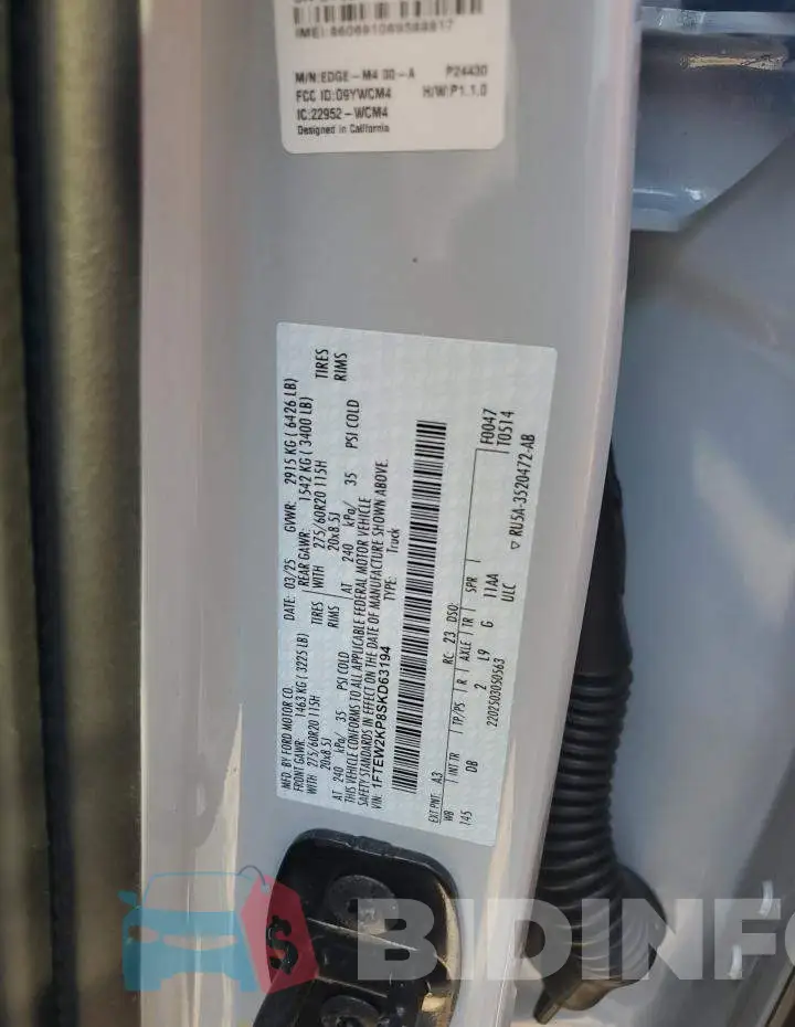 1FTEW2KP8SKD63194 Photo# 12