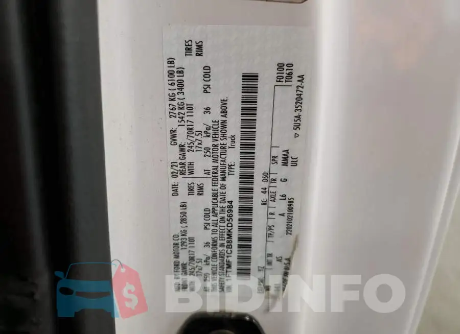 1FTMF1CB8MKD56984 Photo# 13