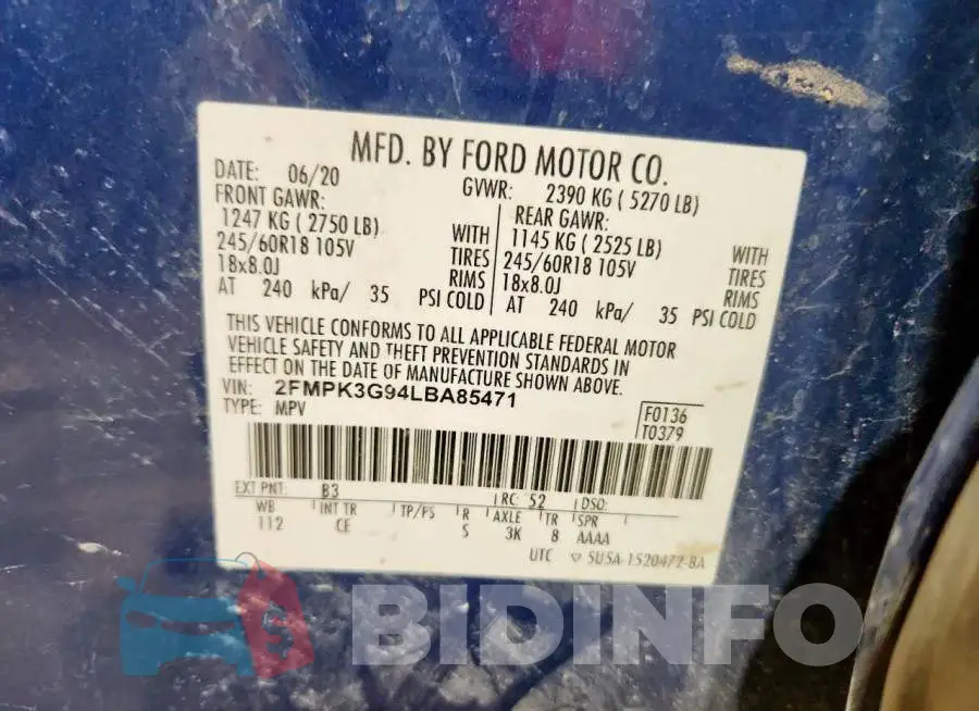 2FMPK3G94LBA85471 Photo# 14