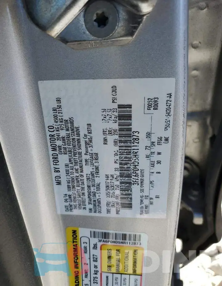 3FA6P0HD5HR112873 Photo# 12