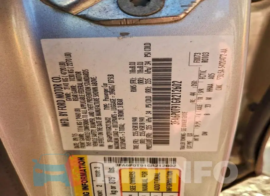 3FA6P0T91GR212602 Photo# 12