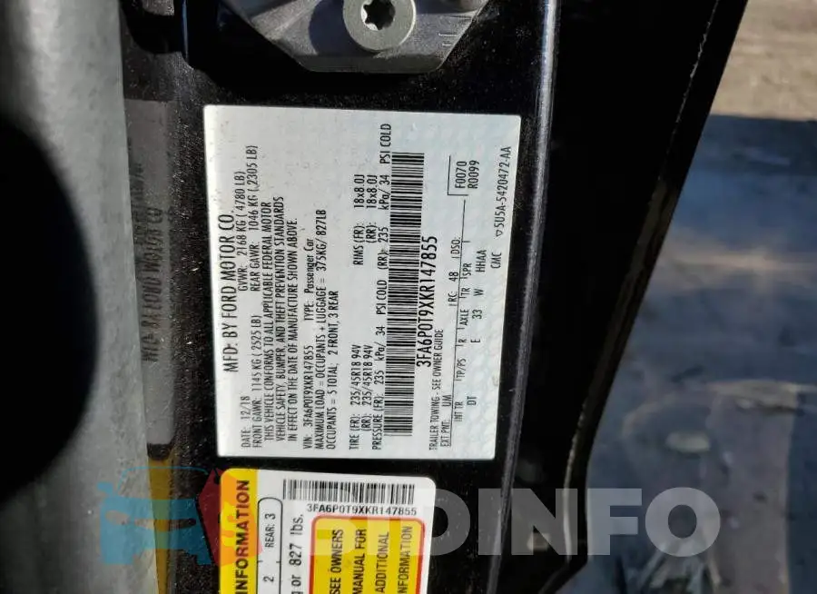 3FA6P0T9XKR147855 Photo# 12