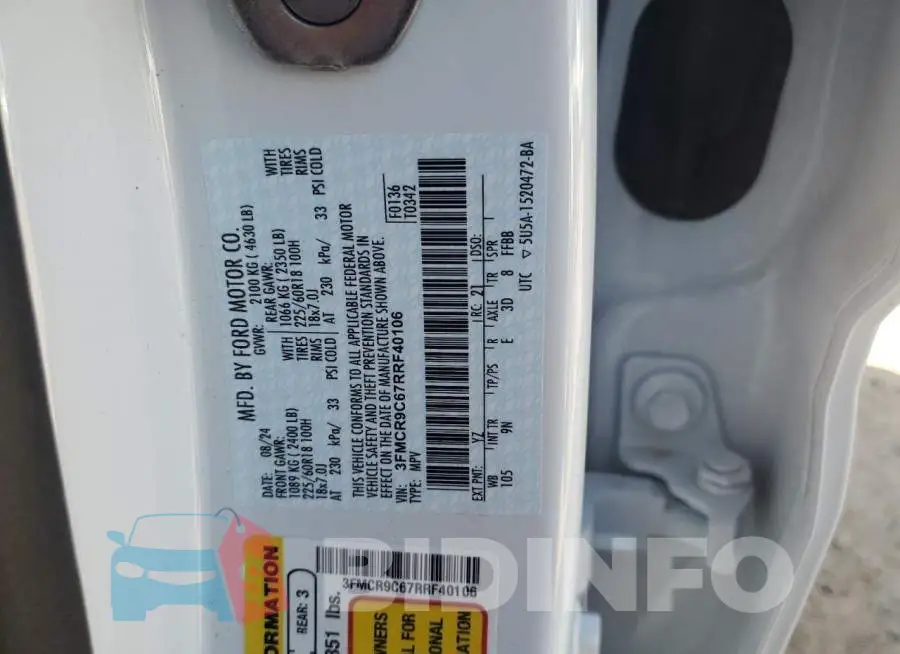 3FMCR9C67RRF40106 Photo# 14