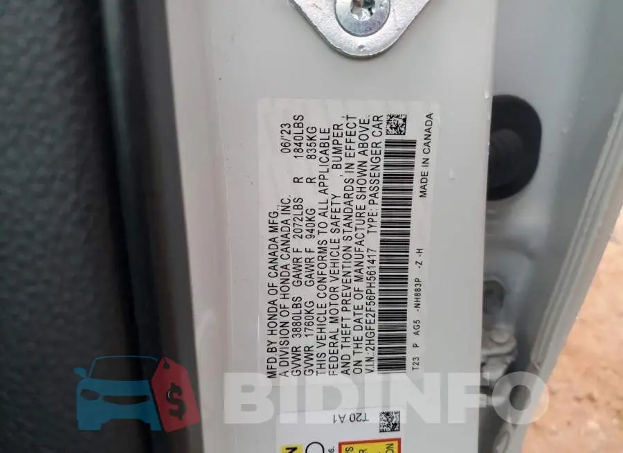 2HGFE2F56PH561417 Photo# 12
