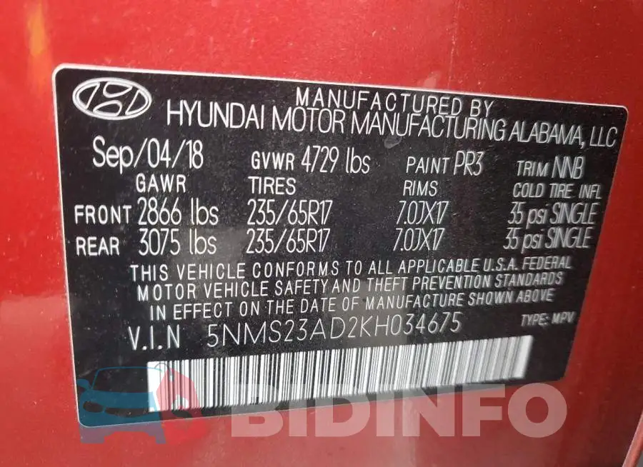 5NMS23AD2KH034675 Photo# 13