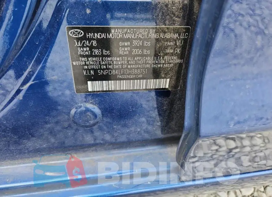 5NPD84LF1JH388751 Photo# 12