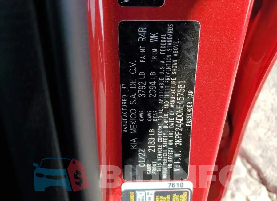 3KPF24AD0NE457581 Photo# 12