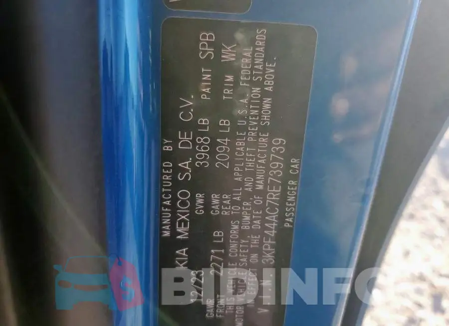 3KPF44AC7RE739739 Photo# 12
