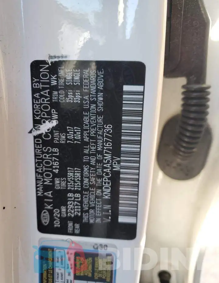 KNDEPCAA5M7167736 Photo# 13