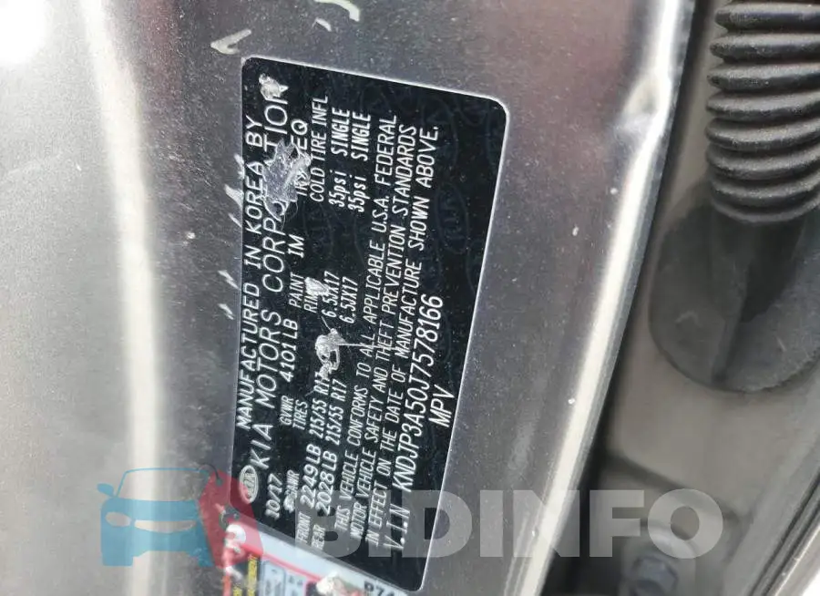 KNDJP3A50J7578166 Photo# 12