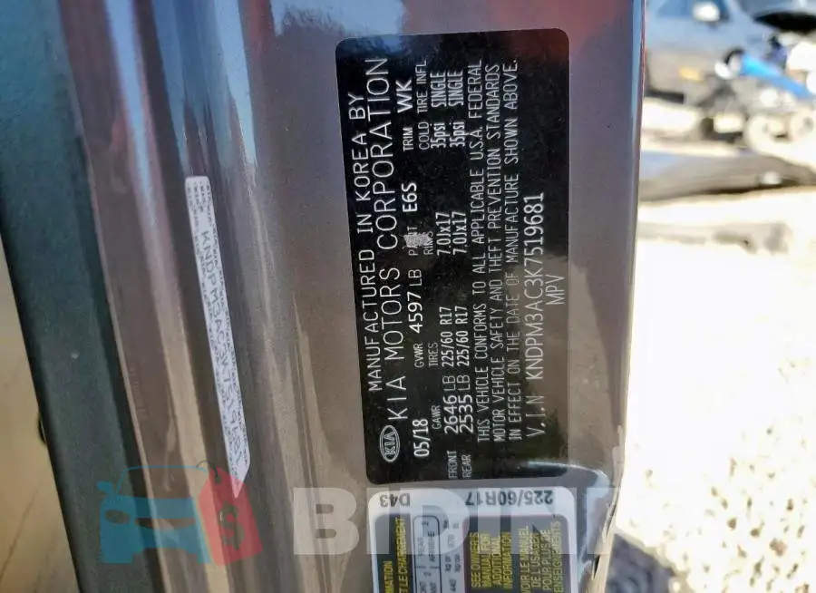 KNDPM3AC3K7519681 Photo# 14