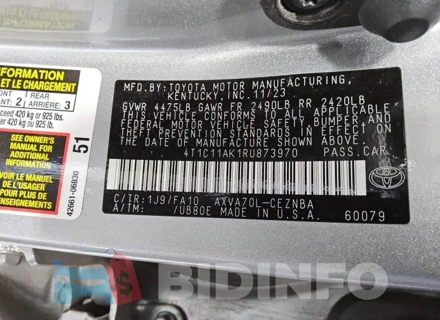 4T1C11AK1RU873970 Photo# 12