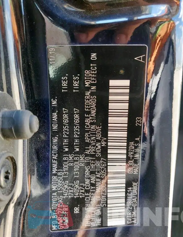 5TDYZ3DC1LS057677 Photo# 12