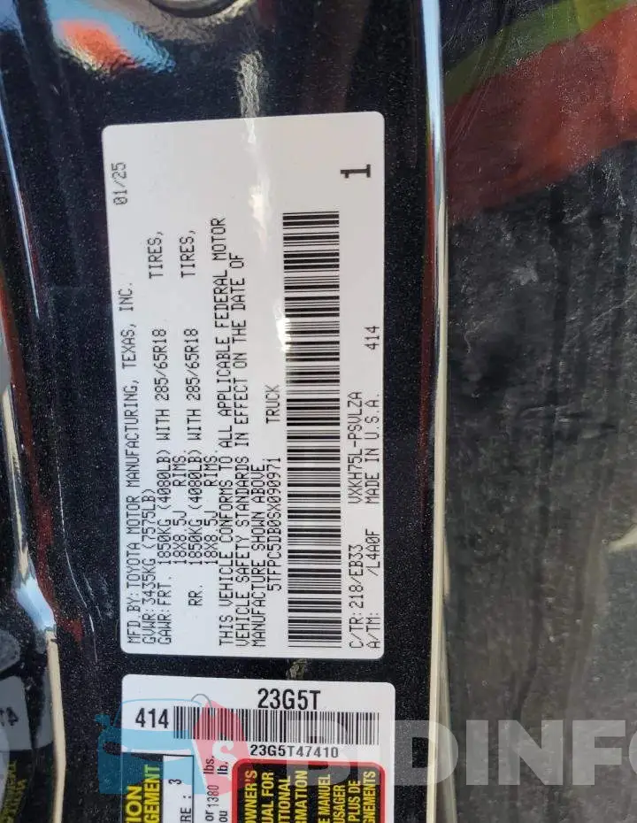 5TFPC5DB0SX090971 Photo# 12