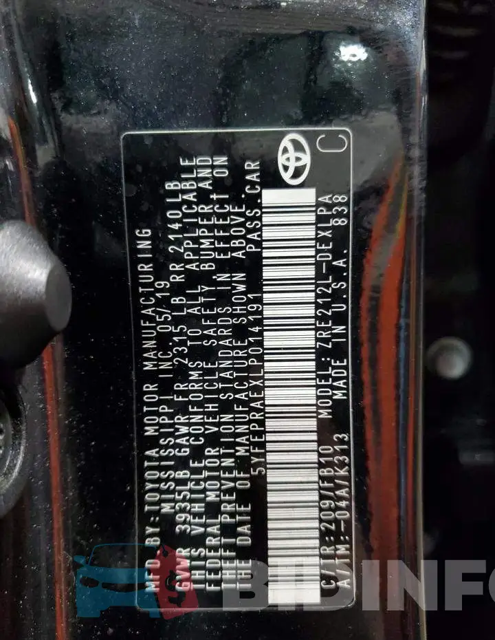 5YFEPRAEXLP014191 Photo# 12