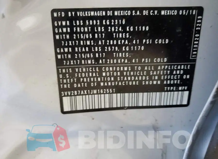 3VV2B7AX1JM162551 Photo# 13