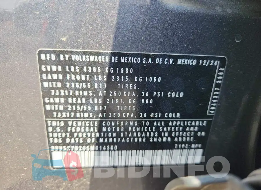 3VV5C7B26SM014300 Photo# 13