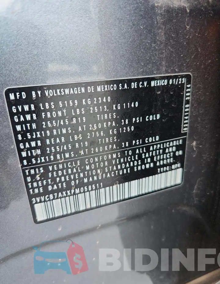 3VVCB7AXXPM058511 Photo# 13