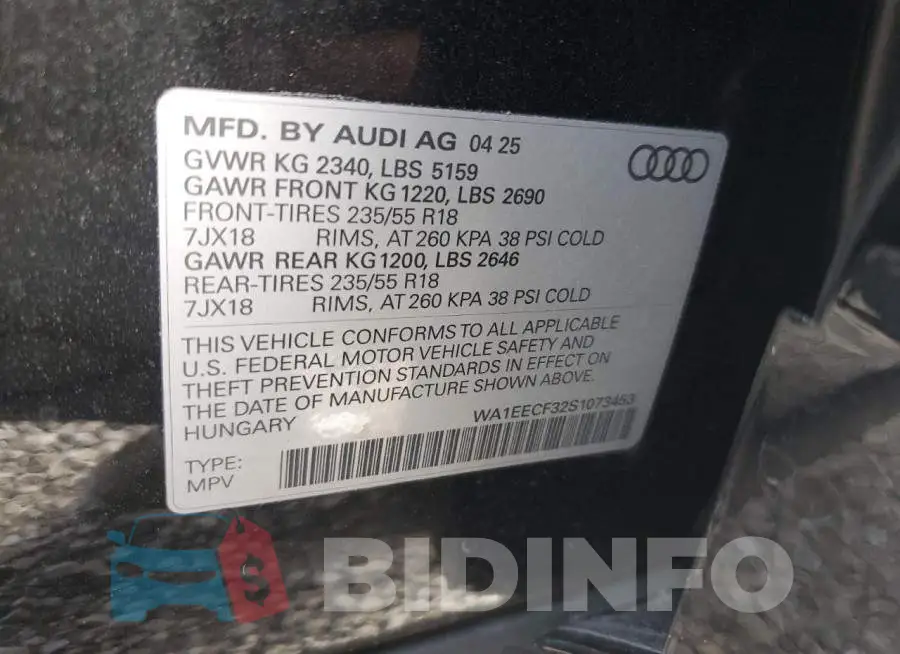 WA1EECF32S1073453 Photo# 13