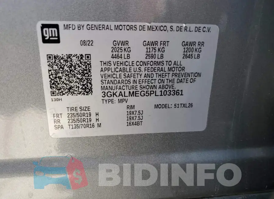 3GKALMEG5PL103361 Photo# 12