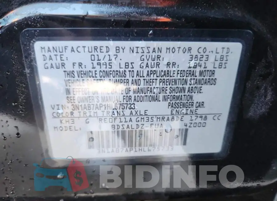 3N1AB7AP1HL675733 Photo# 13