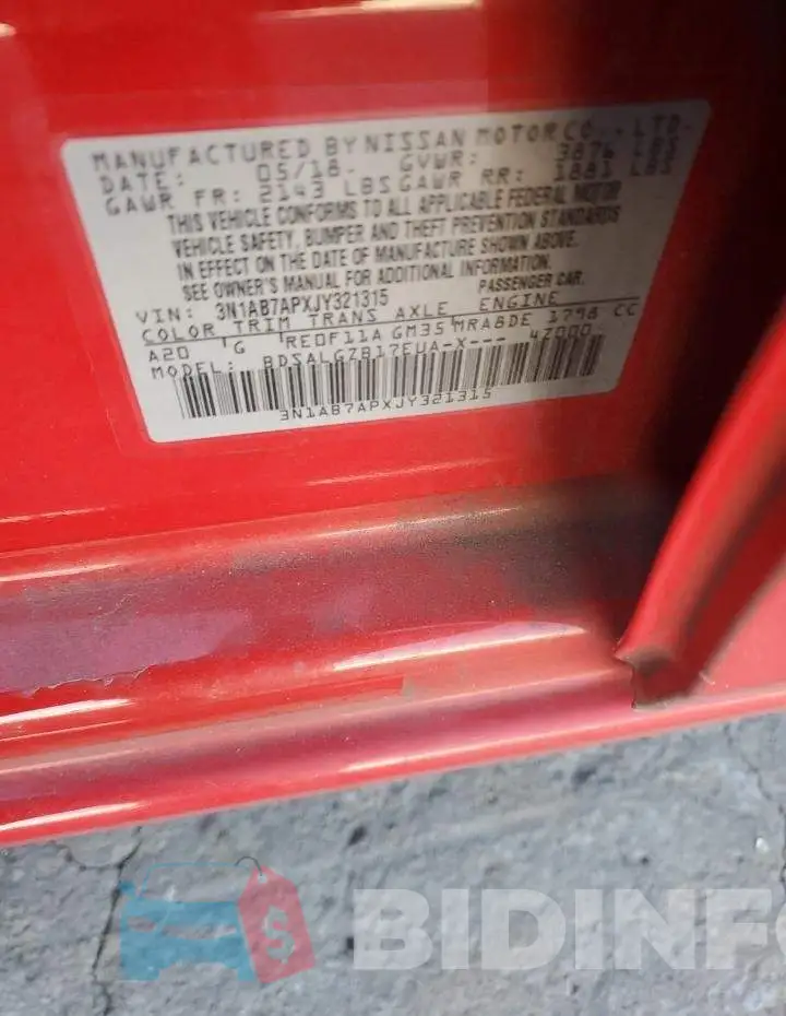 3N1AB7APXJY321315 Photo# 12