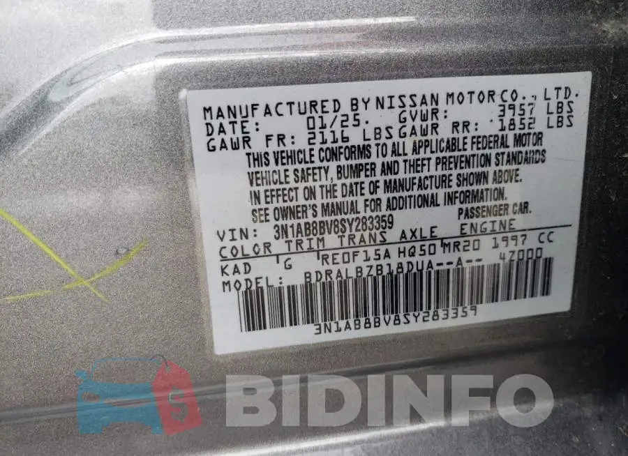 3N1AB8BV8SY283359 Photo# 12
