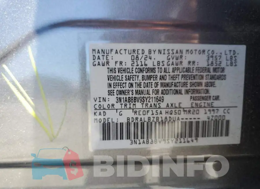 3N1AB8BV9SY211649 Photo# 12