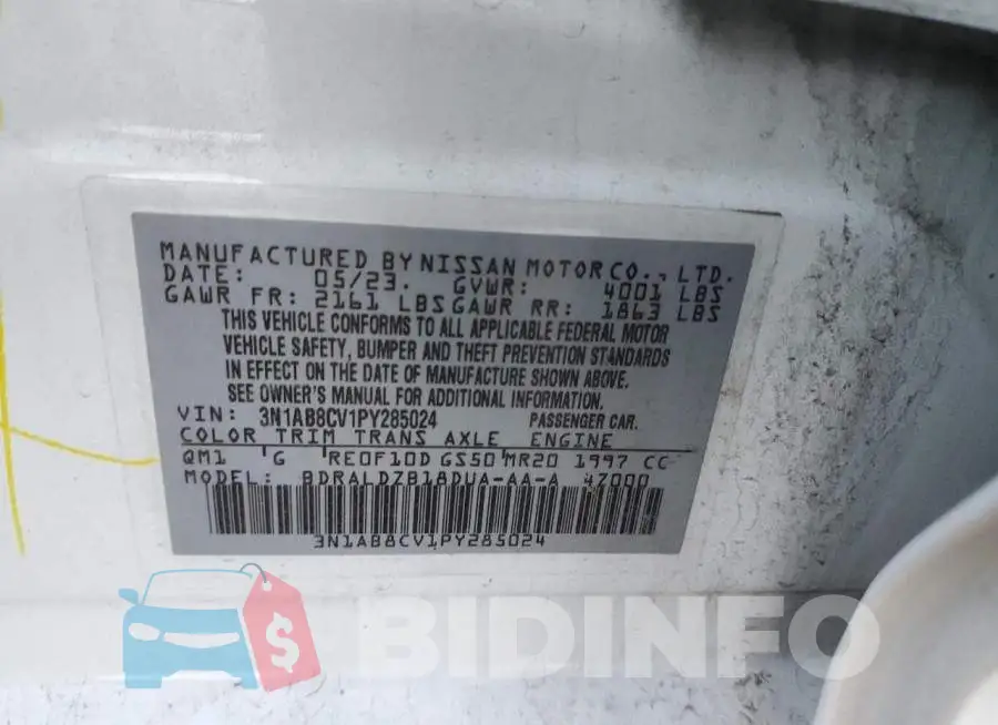 3N1AB8CV1PY285024 Photo# 12