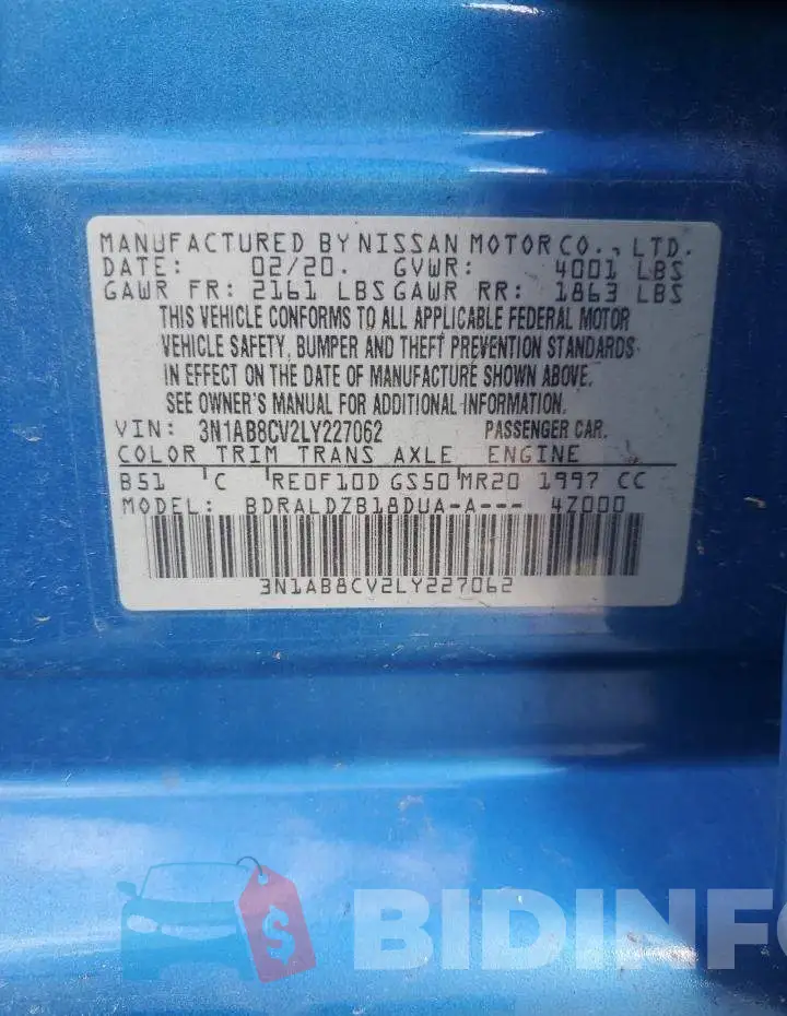 3N1AB8CV2LY227062 Photo# 12