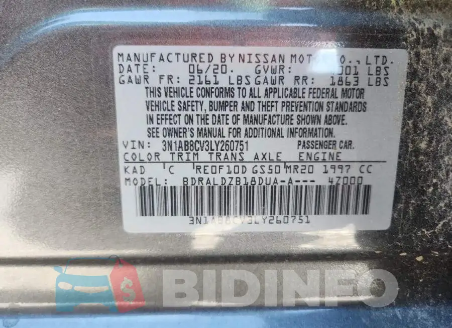 3N1AB8CV3LY260751 Photo# 12