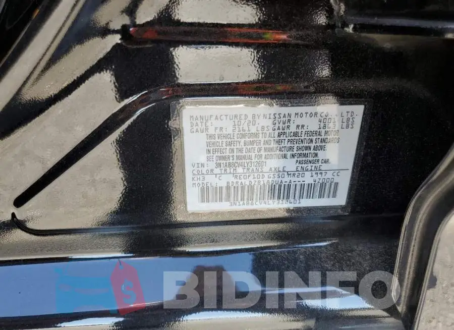 3N1AB8CV4LY312601 Photo# 12