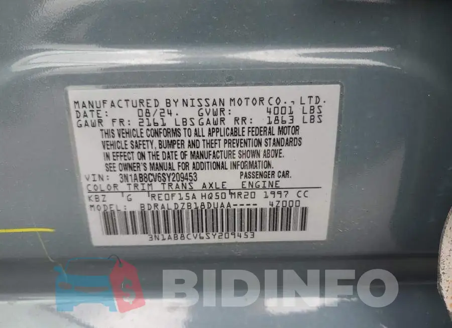 3N1AB8CV6SY209453 Photo# 12