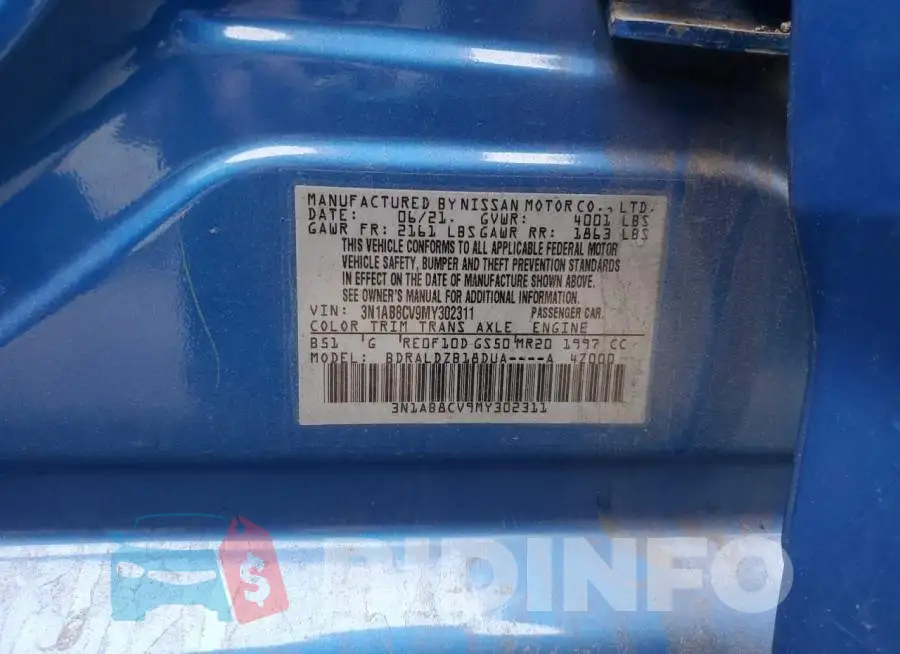 3N1AB8CV9MY302311 Photo# 12