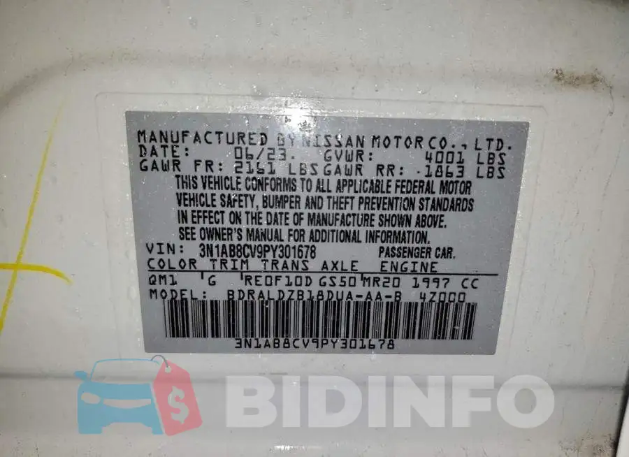 3N1AB8CV9PY301678 Photo# 12