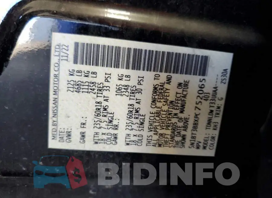 5N1BT3BBXPC752065 Photo# 12