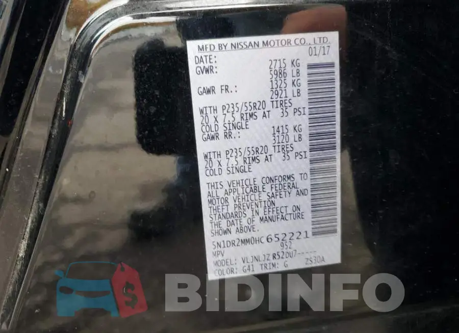 5N1DR2MM0HC652221 Photo# 12
