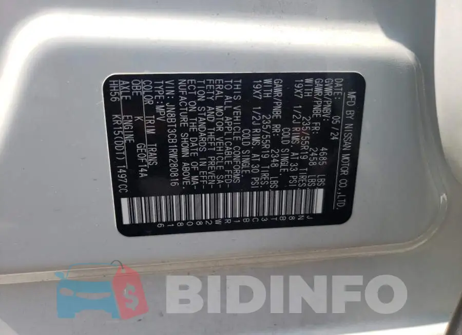 JN8BT3CB1RW280816 Photo# 14