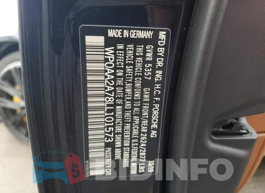 WP0AA2A78LL101573 Photo# 13