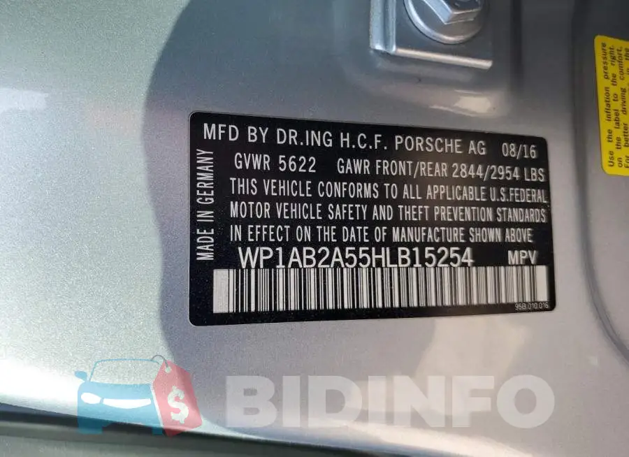 WP1AB2A55HLB15254 Photo# 12