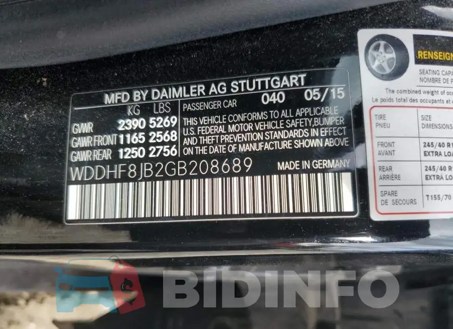 WDDHF8JB2GB208689 Photo# 13