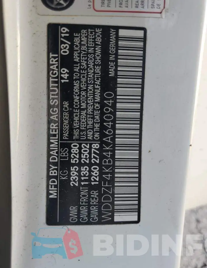 WDDZF4KB4KA640940 Photo# 12