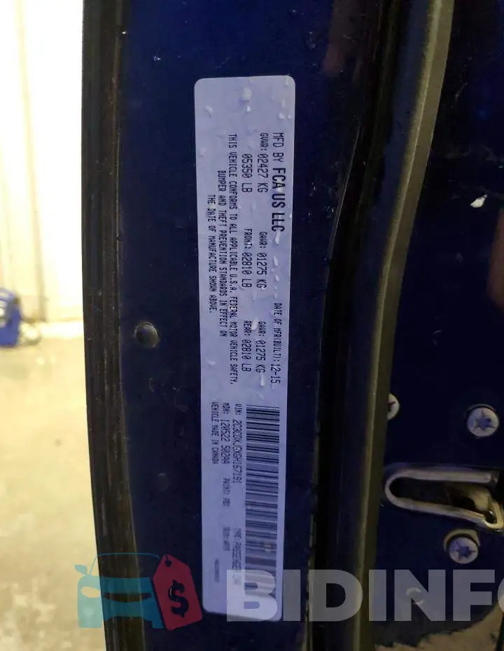 2C3CDXJGXGH167191 Photo# 13