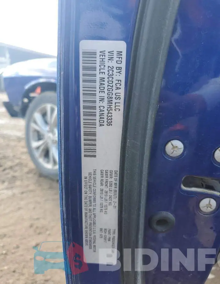 2C3CDZGG8MH543336 Photo# 12