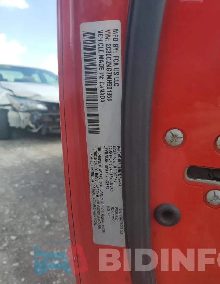 2C3CDZKG7MH501358 Photo# 12