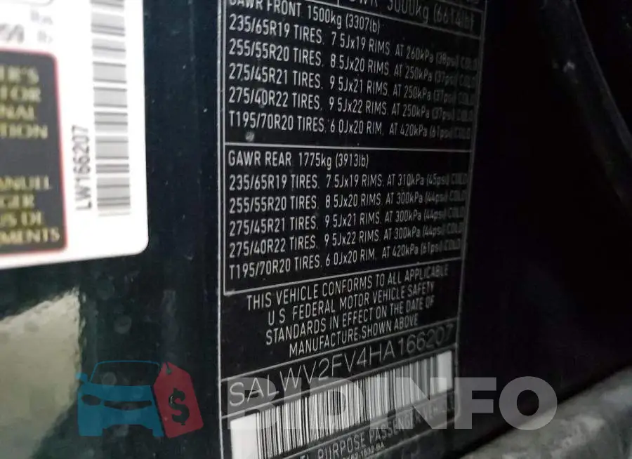 SALWV2FV4HA166207 Photo# 13